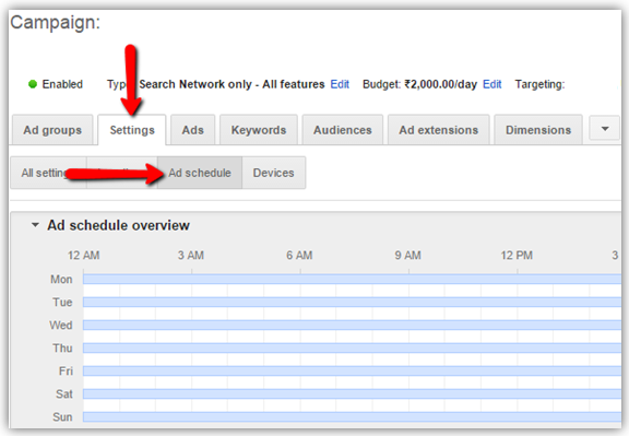 distinctive ad schedule