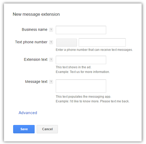 new message extension