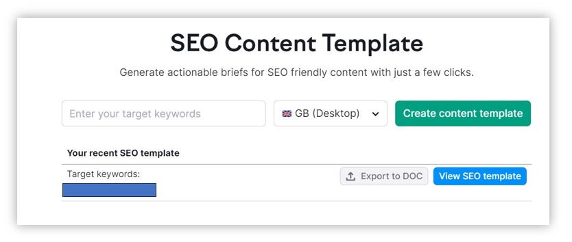 SEO Content template